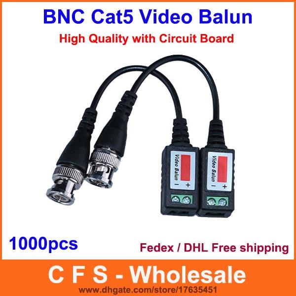 Twisted BNC CCTV Video Balun passive Transceivers UTP Balun BNC Cat5 CCTV UTP Video Balun Free Shipping 1000pcs High Quality