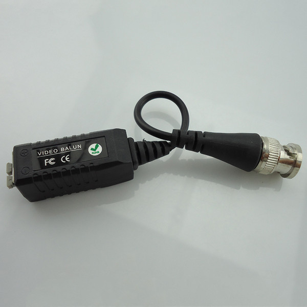 high quality 10pairs Wholesale Enhanced Twisted Bnc Cctv Video Balun Passive Video Transceiver Utp Balun Bnc Male To Cat5 Cctv Cable