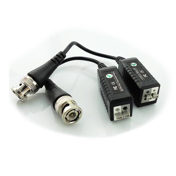 10pairs Wholesale Enhanced Twisted Bnc Cctv Video Balun Passive Video Transceiver Utp Balun Bnc Male To Cat5 Cctv Cable