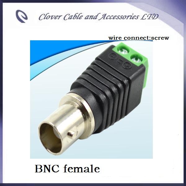 Wholesale Good Quality 20PCS/Lot Coaxial Coax CAT5 Wire Screw BNC Female Plug Connector for CCTV Camera Security System