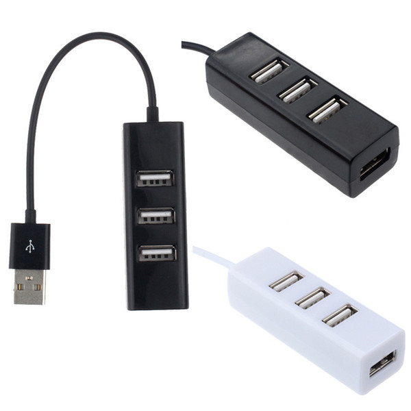 2018 hot sale fashion New Mini USB 2.0 Hi-Speed 4 Port USB Hub Splitter Hub Adapter For PC Computer For Portable Hard Drives 0