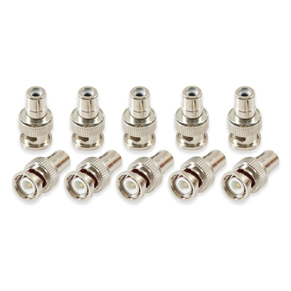 Wsdcam 10pcs/set BNC Male Jack to RCA Female Plug Straight Convert Connector Adapter for CCTV Security Camera Surveillance Video