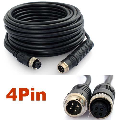 10M 33Ft 4Pin Connecter Video Power Cable For 4Pin Truck Caravans BUS Camera Waterproof 50pcs/lot