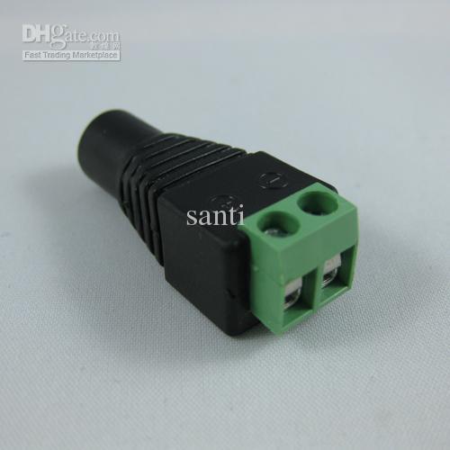 5.5/2.1mm Female CCTV UTP Power Plug Adapter Cable DC/AC 2, Camera Video Balun Connector