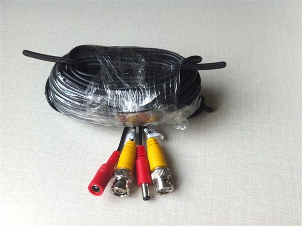 Free Shipping 18M 60FT Power BNC Cable with BNC and DC Connectors for Cctv DVR and Cameras