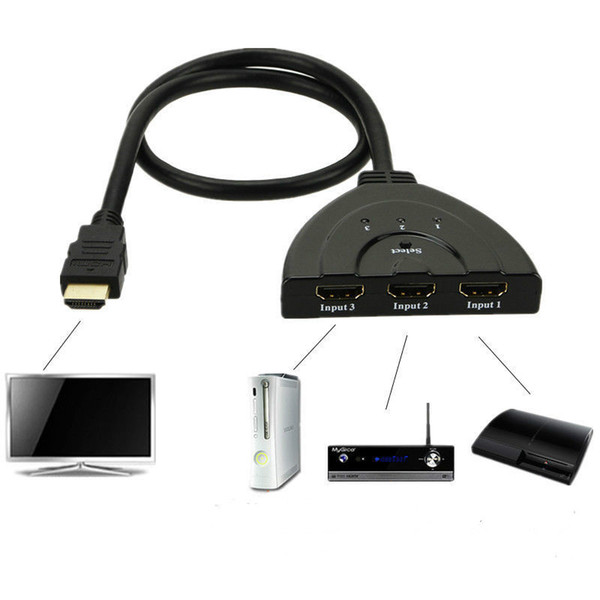 Security & Surveillance Security Accessories Cables & Adapters HDMI Cables three a switch 3 into 1 HD audio line