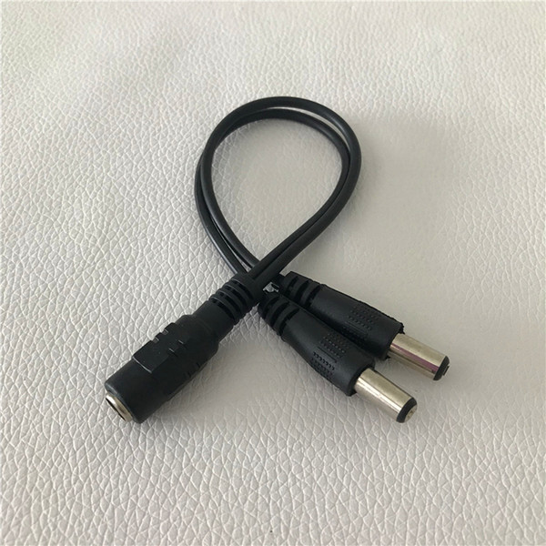 10pcs/lot 5.5mm x 2.1mm DC 1 Female to 2 Male 2 Way Y Splitter Power Cable Cord for CCTV Camera Security