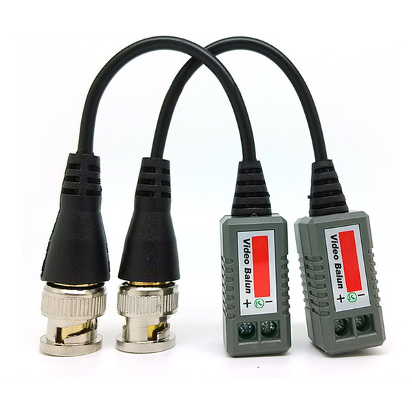 Free Shipping Wholesale 100 pair/ lot 200pcs passive UTP balun cat5 rj45 Male BNC connector cctv video balun