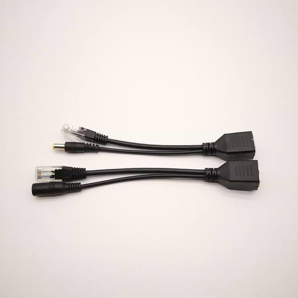 CWH Passive Power Over Ethernet Adapter Cable POE with 5.5x2.1mm DC Power Connector and RJ45 Connector