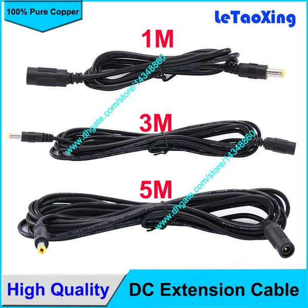 100pcs DC Power Extension Cable DC Jack Female to Male Plug Cable Adapter 1M 3M 5M ( 3FT / 10FT / 16.4FT ) Extension Cord Connector