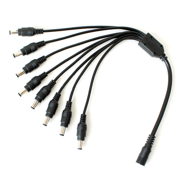 High Speed 8-Way 1 Female to 8 Male CCTV Power Splitter Cable Hub for Camera DVR Security Kit video cctv accessories