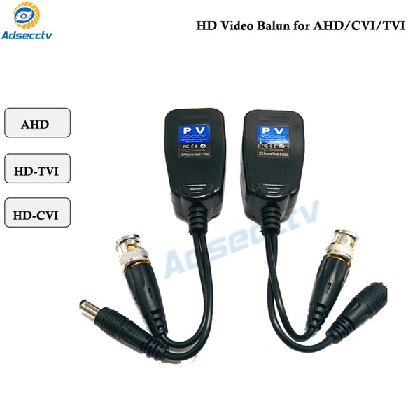 HD Passive Balun RJ45 CCTV Balun Video Balun Transceiver Supply Power For HDCVI/HDTVI/AHD Analog High Definition Security Accessories