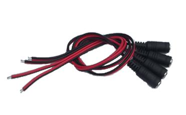 500pcs /Lot 2.1 x 5.5mm DC Power Lead Female cable pigtail Red black Cable for CCTV camera / Power supply High quality Express Free Shipping