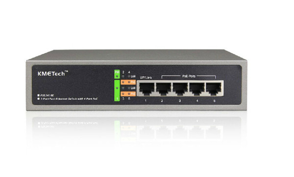 5 port PoE Switch For CCTV IP Cameras Power Over Ethernet Network DC48V 65W