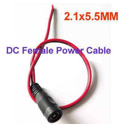 2.1x5.5MM DC Female Power Connection Cable plug For CCTV Cameras / Power Supply 100pcs/lot