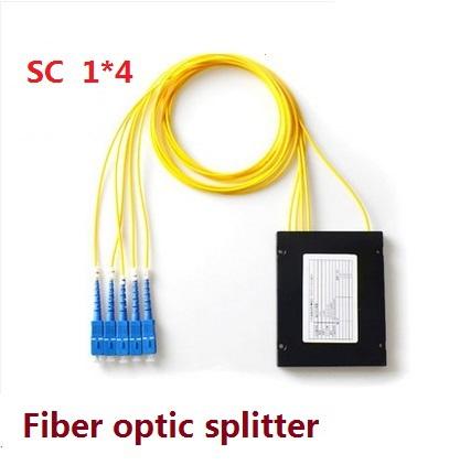 1*4 Fiber optic splitter cable box 1 points 4 optical fiber line shunt connection box taper type optical branching device SC