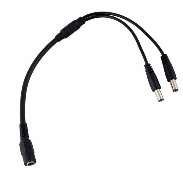 1 DC Female To 2 Male plug Power Cord adapter Connector Cable Splitter for CCTV Security Camera LED Strip