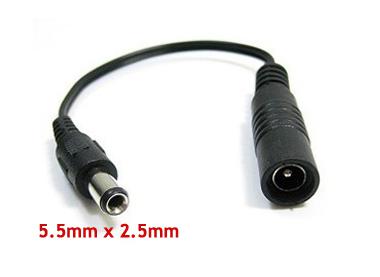 5.5mm x 2.5mm Male Plug to 5.5mm x 2.1mm female socket DC Power Adapter cable Conversion Plug 200pcs /Lot Express free Shipping