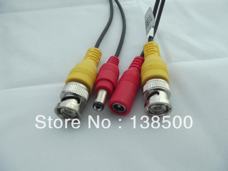 Wholesale Free Shipping 165ft 50M cctv security camera cable for cctv surveillance DC+BNC Connector