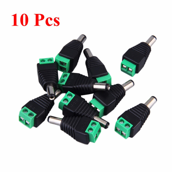 12V Male+Female 2.1x5.5MM DC Power Jack Plug Adapter Connector for CCTV Single Color LED Strip Light