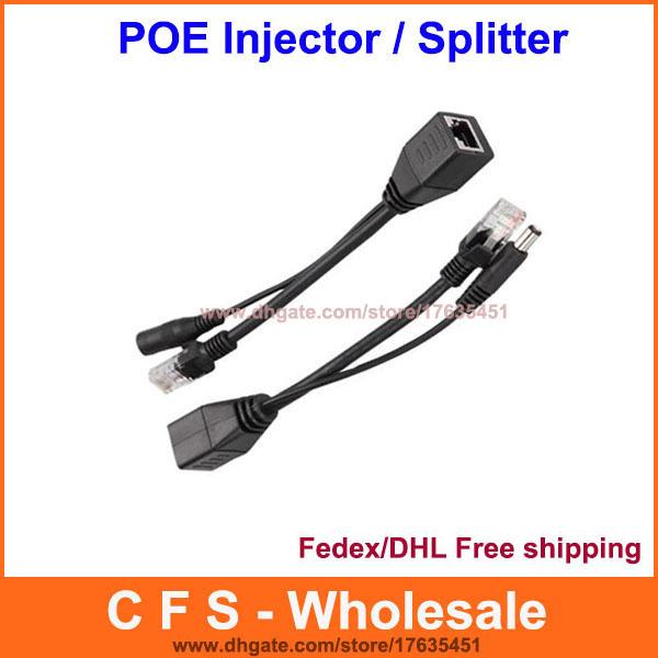 Power over Ethernet PoE Adapter Injector + Splitter Kit Fedex / DHL Free Shipping