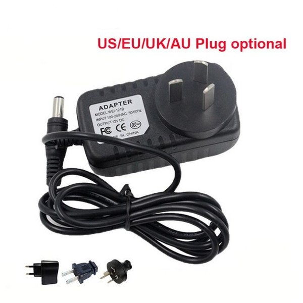 AC100V-240V / DC12V 2A Output Power Adaptor EU/AU/UK/US Plug Power Adapter Wall Charger DC 5.5mm x 2.1mm for CCTV Camera