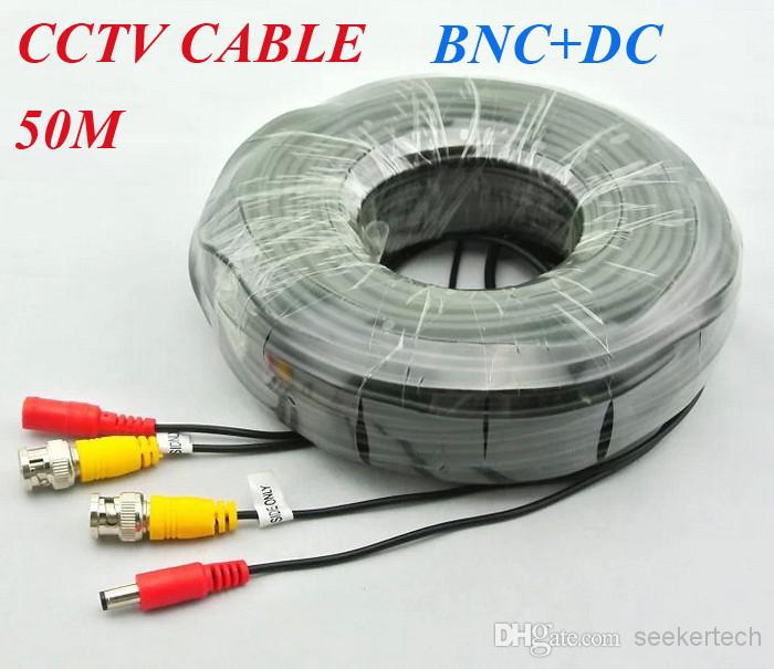 Free Shipping Power BNC Extension Cable 50M 160FT with BNC and DC Connector for Cctv System