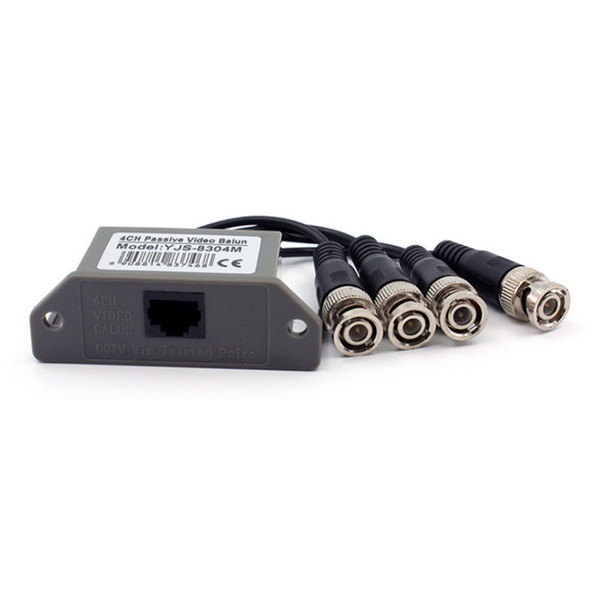 4CH UTP Video Balun for CCTV with RJ45 BNC Connector Up to 1500m with Active UTP Video Receiver