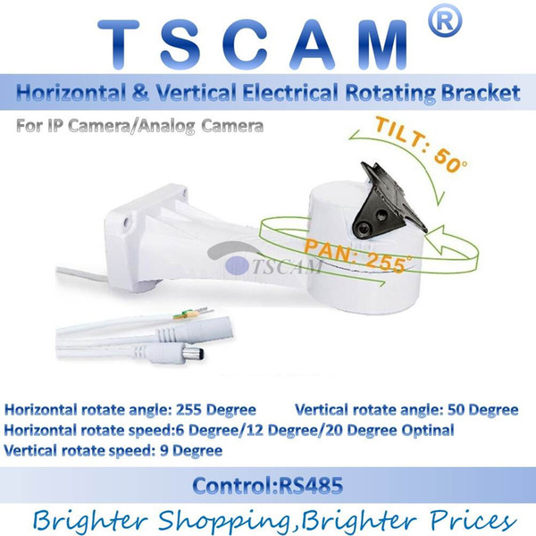 TSCAM new Outdoor CCTV Bracket PTZ Electrical Rotating RS485 Connection Pan Tilt Rotation Motor Built-in For IP Camera Mount Accessories