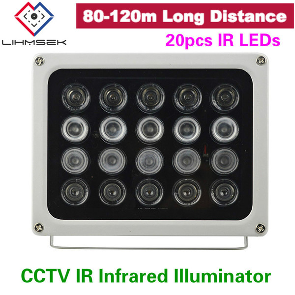 High-End Long distance 80-120M 20pcs high power IR LED illuminator Infrared assistant light for CCTV LPR ANPR Camera