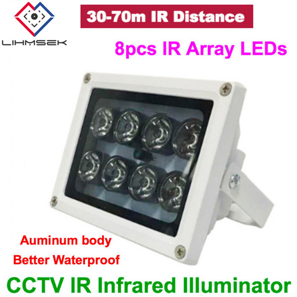 8pcs IR LEDs 30 45 60 90 Degree Array IR illuminator infrared lamp IR Light Outdoor Waterproof cctv fill light for CCTV Camera