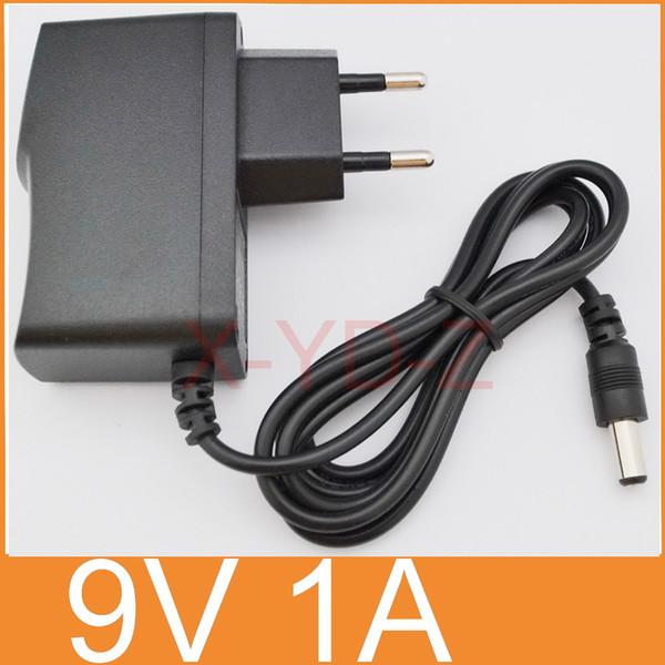 50PCS AC 100V-240V Converter Adapter DC 9V 1A / 1000mA Power Supply EU plug + DHL Free shipping