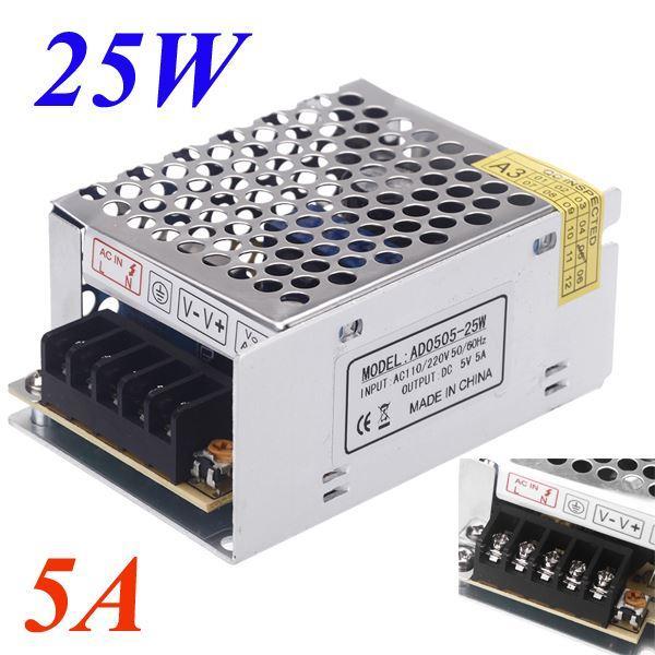 Switch Power Supply for Led Strip AC 100V-240V to DC 5V 5A 25W Power Controller LED display Voltage Transformer Led Switch