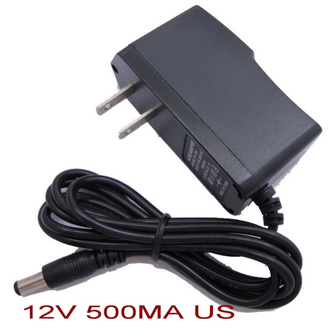 AC 100V-240V Converter Adapter DC 12V 500mA Power Supply US Plug 50PCS+ Free shipping DC 5.5mm x 2.1