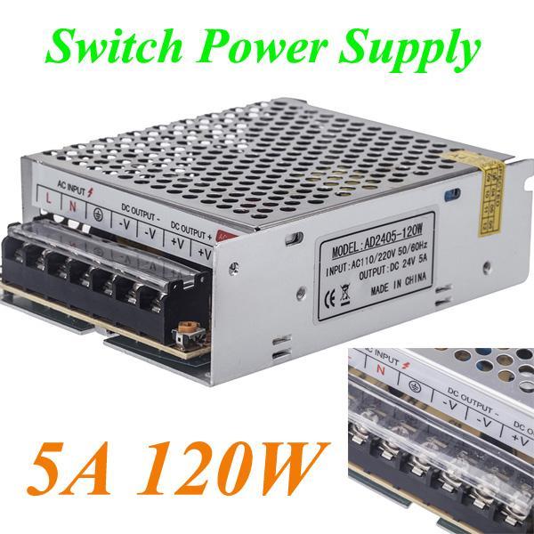 Voltage Transformer Switch Power Supply Power supply controller 120W 5A AC 100V-240V TO DC 24V for Led Strip Led control