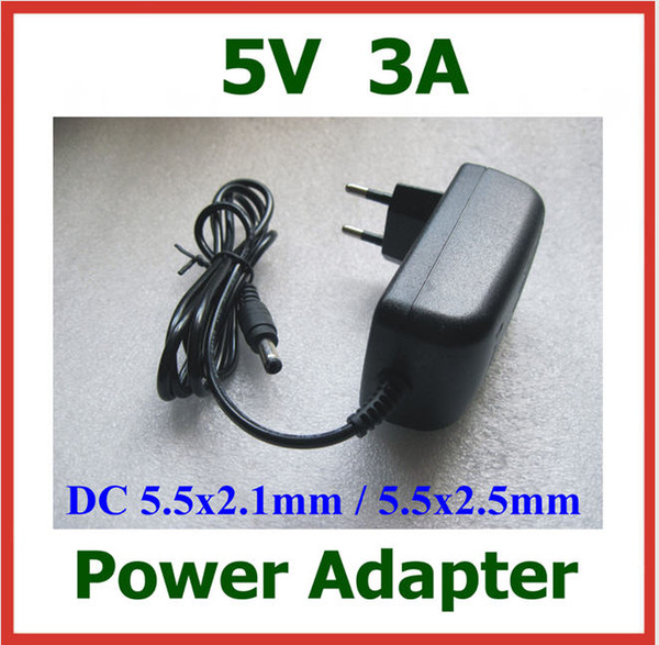 5V 3A 3000mA 5.5x2.1mm / 5.5x2.5mm Charger Power Supply EU US Plug Power Adapter Drop Shipping