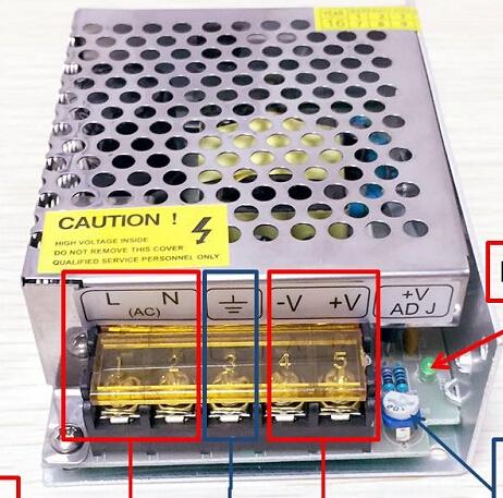 High Quality regular LED Security System Power Supply 85V-264V AC47-63HZ 12V 5A 60W 0.5kg Switch power LED With Light Stable Voltage