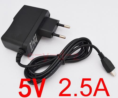 50PCS 5V 2.5A 100-240V Micro USB Charger Power Supply Adapter for Raspberry Pi 3 Tablet with EU/US/UK /AU Plug