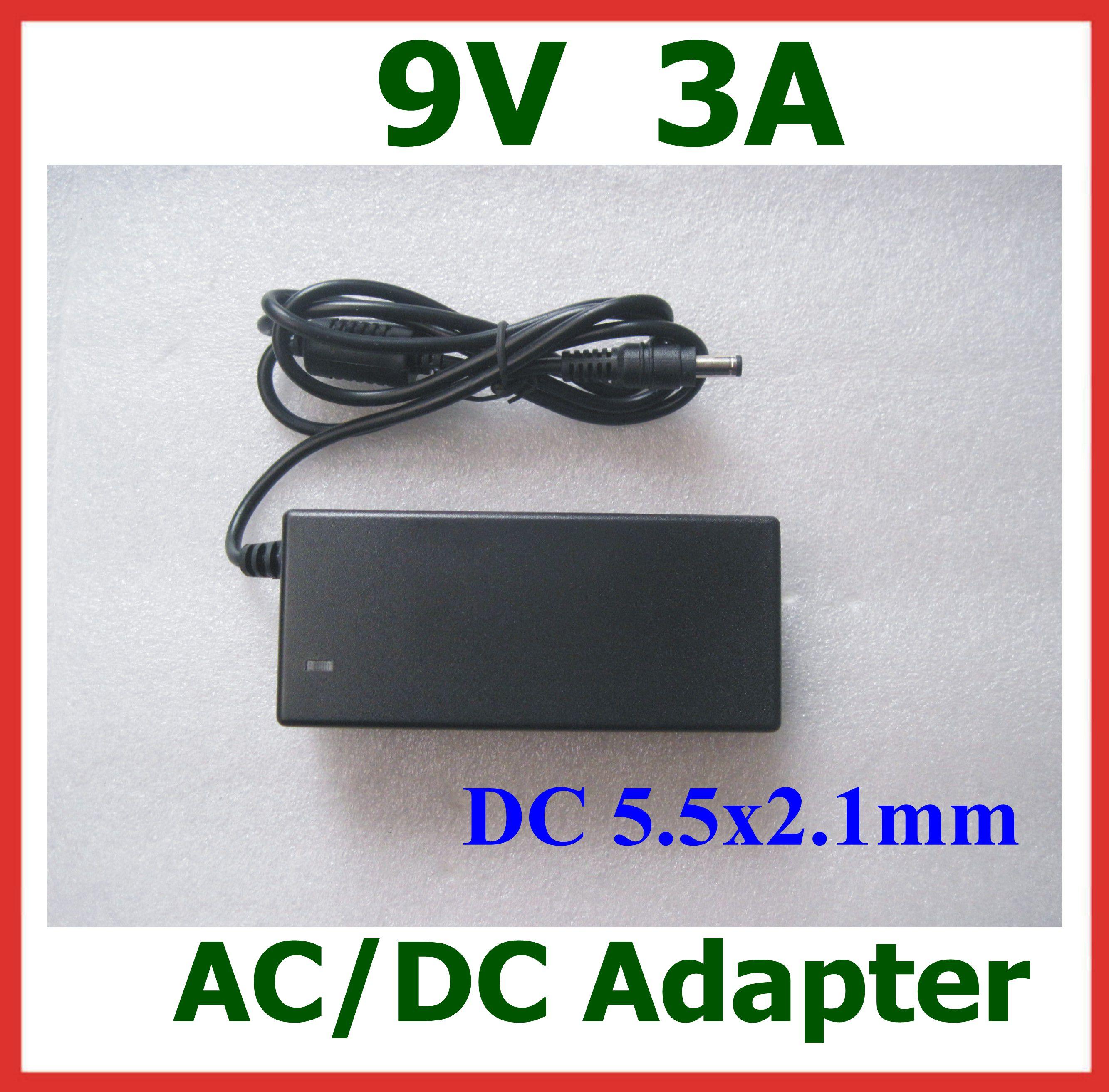 9V 3A 27W Power Supply Switch Adapter DC 5.5*2.1mm or 5.5*2.5mm AC DC Adapter with AC cable EU US AU UK Plug