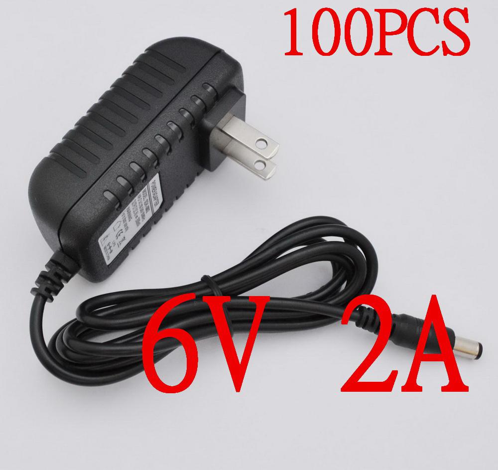 IC solutions, short circuit protection, overload protection 100PCS AC 100V-240V Converter Adapter DC 6V 2A Power Supply US Plug