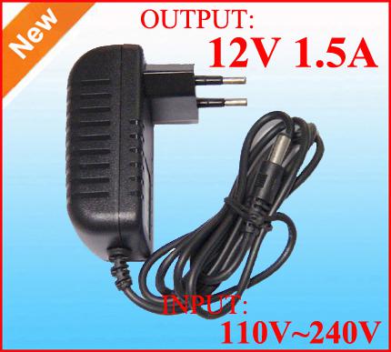 AC adapter 100V ~ 240V to Power supply DC 12V 1.5A Power adapter 12A switching Charger adaptor DHL Free shipping