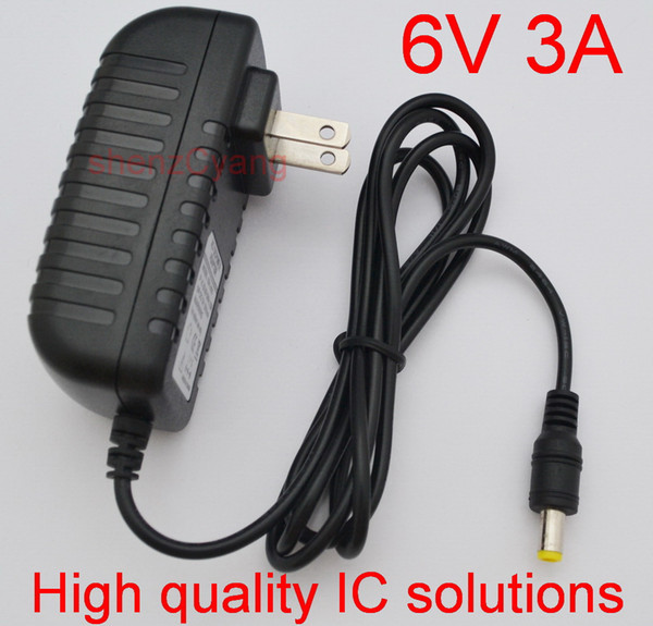 1PCS High quality IC solutions DC 6V 3A Switch power supply,18W LED power adapter,US/ EU plug 5.5mm x 2.1-2.5mm