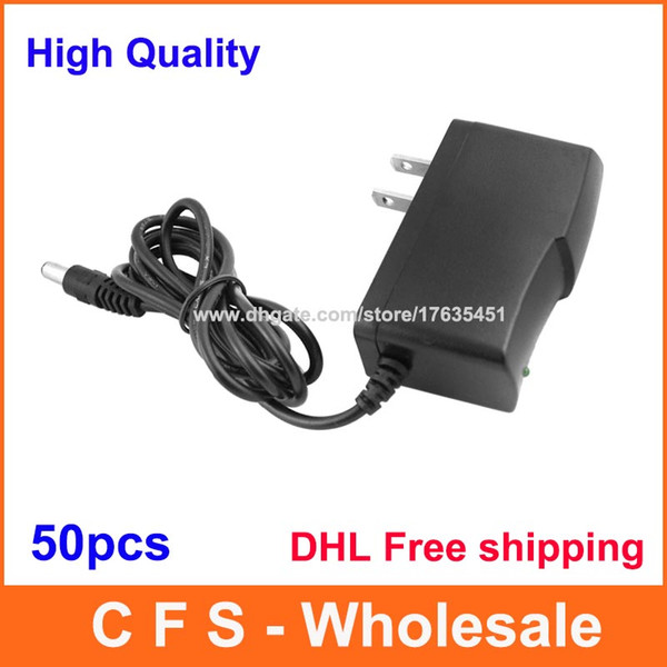 50pcs AC 100-240V to DC 5V 4.5V 3V 1A Power adapter Supply 1000mA Adaptor US Plug 5.5mm x 2.1mm DHL Free shipping