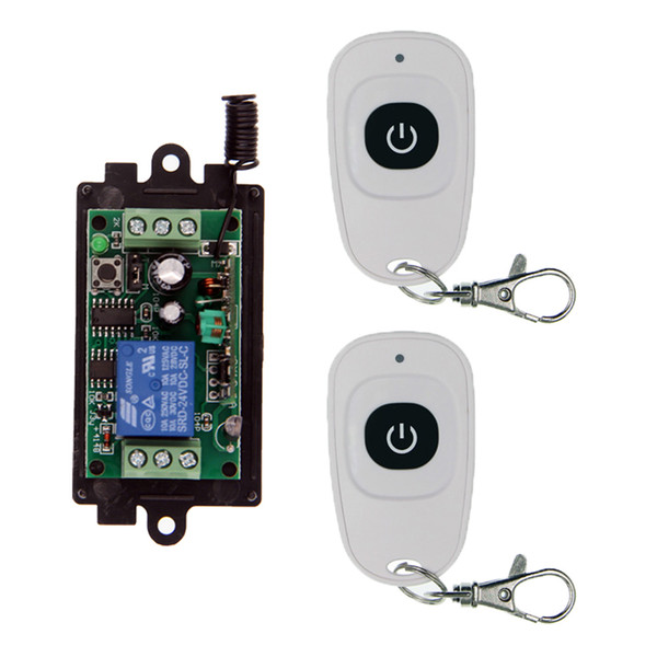 DC 9V 12V 24V 1 CH 1CH RF Wireless Remote Control Switch System,Transmitter + Receiver With One Button,315 / 433 MHz