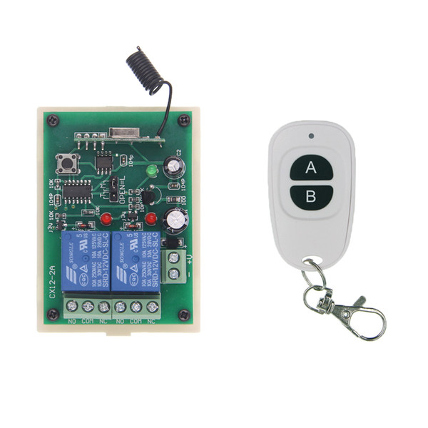 Wireless Relay DC 12V 24V 10A Relay 2CH 2 CH RF Remote Control Switch Transmitter+ Receiver,315 / 433 MHz