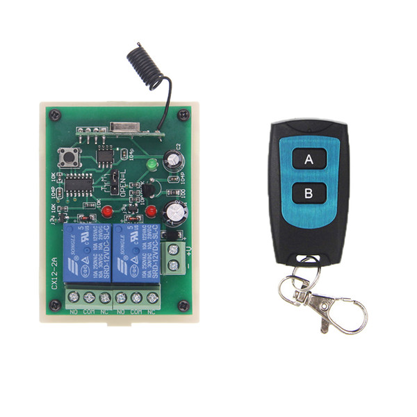 DC 12V 24V 2 CH 2CH RF Wireless Remote Control Switch System, Waterproof Transmitter + Receiver,315/433 MHz