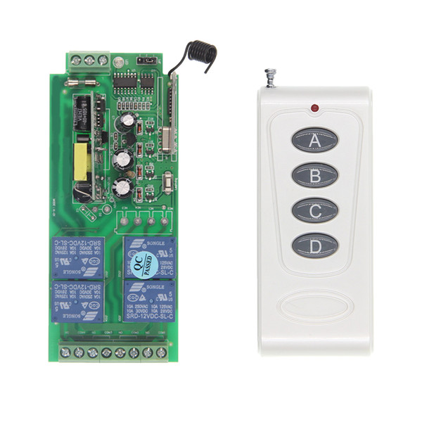 1000m Long Range 10A Relay AC 220V 110V 85-265V 4 CH 4CH Wireless RF Remote Control Switch Transmitter With Receiver