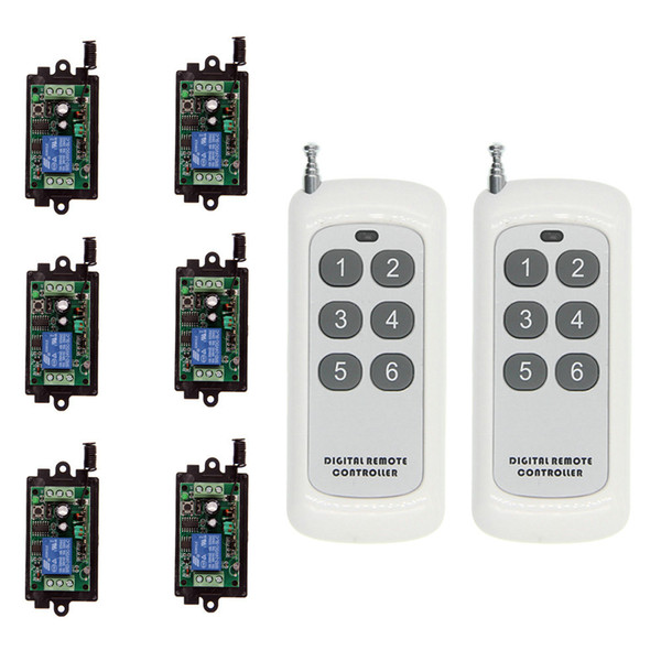 500m Smart DC 9V 12V 24V 1 CH 1CH RF Wireless Remote Control LED Light Strips Motor Switch System,6CH Transmitter & Receiver