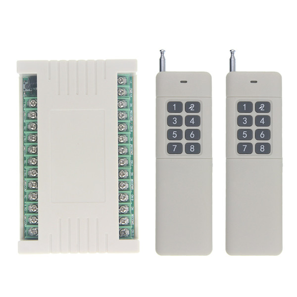 3000m Long Distance 10A Relay DC 12V 24V 8 CH 8CH Wireless RF Remote Control Switch Console Transmitter & Receiver