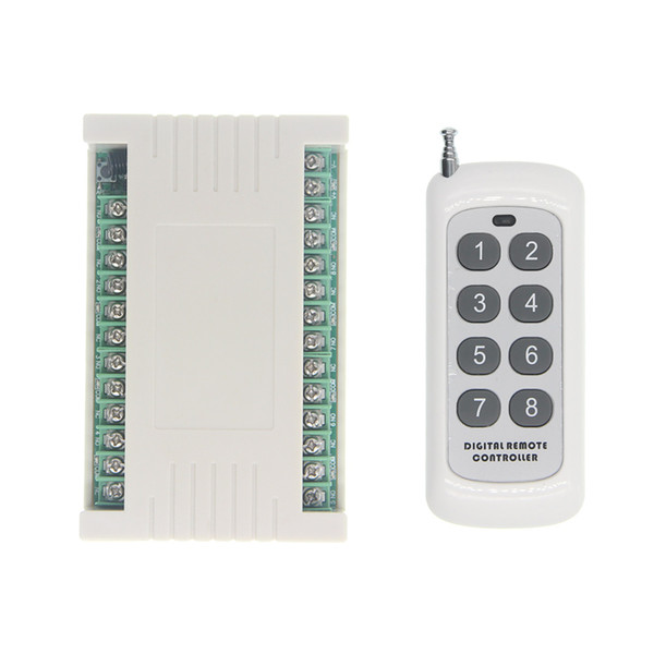 500m 8CH 8 CH Wireless Remote Control LED Light Switch DC 12V 24V Relay Output Radio RF Transmitter And 315/433 MHz Receiver